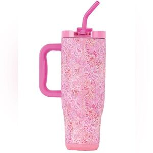 New | Simply Southern | Pink Paisley Travel Tumbler 40 oz